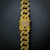 Corrente Cuban Link Cravejado com Pedras de Zircônia Fecho Gaveta 15mm 60cm - Banhado a Ouro 18K na internet