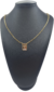 Escapulário Elo Cadeado Fino Espírito Santo e Cruz 1,8mm 60cm - Banhado a Ouro 18K