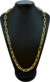 Corrente Cadeado Alongado Fecho Trava Dupla 10mm 60cm ou 70cm - Banhado a Ouro 18K