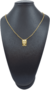 Escapulário Elo Cadeado Fino Jesus 3mm 70cm - Banhado a Ouro 18K