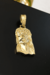 Pingente Rosto de Jesus Cristo Cravejado com Pedras de Zircônia nos Olhos 3,5x2,5cm - Banhado a Ouro 18K - Haaz Joias e Semijoias