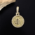 Pingente Medalha São Bento Dupla Face Cravejado com Pedras de Zircônia Diâmetro 2cm - Banhado a Ouro 18K - Haaz Joias e Semijoias