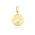 Pingente Medalha Redonda Medusa Pequeno Diâmetro 1,5cm - Banhado a Ouro 18K