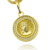 Pingente Medalha de Jesus Cristo com a Borda Cravejada com Pedras de Zircônia Diâmetro 2cm - Banhado a Ouro 18K - comprar online