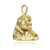 Pingente Rosto de Jesus Cristo Pequeno Cravejado com Pedras de Zircônia 2,2x2,4cm - Banhado a Ouro 18K