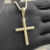 Pingente Crucifixo Detalhado Cravejado com Pedras de Zircônia Brancas 4x3cm - Banhado a Ouro 18K - Haaz Joias e Semijoias