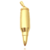 Pingente Bala Arma Bullet Projétil Fuzil AK47 4x1cm - Banhado a Ouro 18K