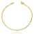 Pulseira Cadeado Fecho Canhão 3mm 20cm - Banhado a Ouro 18K