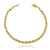 Pulseira Cordão Baiano Diamantado Fecho Canhão 3,5mm 20cm - Banhado a Ouro 18K - loja online