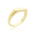 Anel Chapa Lisa 0,4x1,4cm - Banhado a Ouro 18K - comprar online