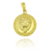 Pingente Medalha Leão da Tribo de Judá Redondo Diâmetro 2cm - Banhado a Ouro 18K