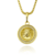 Pingente Medalha de Jesus Cristo com a Borda Cravejada com Pedras de Zircônia Diâmetro 2cm - Banhado a Ouro 18K