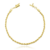Pulseira Cordão Baiano Diamantado Fecho Canhão 2,5mm 20cm - Banhado a Ouro 18K
