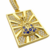 Pingente Placa Nossa Senhora Aparecida Pequeno Cravejado com Pedras de Zircônia 2,4x2cm - Banhado a Ouro 18K - comprar online