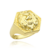 Anel Leão Hexagonal 1,4x1,8cm - Banhado a Ouro 18K - comprar online