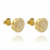 Brinco Circular Cravejado com 40 Pedras de Zircônia - Banhado a Ouro 18K
