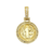 Pingente Medalha São Bento Dupla Face Cravejado com Pedras de Zircônia Diâmetro 2cm - Banhado a Ouro 18K