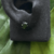 Brinco Quadrado Cravejado com Pedra de Zircônia Preta 6mm - Banhado a Ouro 18K