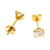 Brinco Solitário Redondo 6mm Cravejado com Pedra de Zircônia - Banhado a Ouro 18K na internet