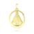 Pingente Oval Nossa Senhora Aparecida Vazado 3x2,4cm - Banhado a Ouro 18K