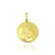 Pingente Medalha São Jorge Circular Pequeno Diâmetro 2cm - Banhado a Ouro 18K