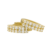 Brinco Argola Cravejada com 14 Pedras de Zircônia - Banhado a Ouro 18K na internet