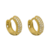 Brinco Argola Cravejado com 25 Pedras de Zircônia - Banhado a Ouro 18K