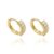 Brinco Argola Cravejada com 14 Pedras de Zircônia - Banhado a Ouro 18K - comprar online