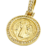 Pingente Medalha São Bento Dupla Face Cravejado com Pedras de Zircônia Diâmetro 2cm - Banhado a Ouro 18K - comprar online