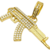 Pingente Arma Draco Cravejado com Pedras de Zircônia 2x4cm - Banhado a Ouro 18K - comprar online