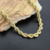Pulseira Cordão Baiano Diamantado Fecho Canhão 3,5mm 20cm - Banhado a Ouro 18K - Haaz Joias e Semijoias