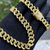 Imagem do Corrente Cuban Link Cravejado com Pedras de Zircônia Fecho Gaveta 10mm 60cm ou 70cm - Banhado a Ouro 18K