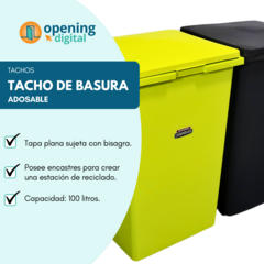 TACHO ADOSABLE TAPA PLANA 100 LTS - COLOMBRARO - tienda online