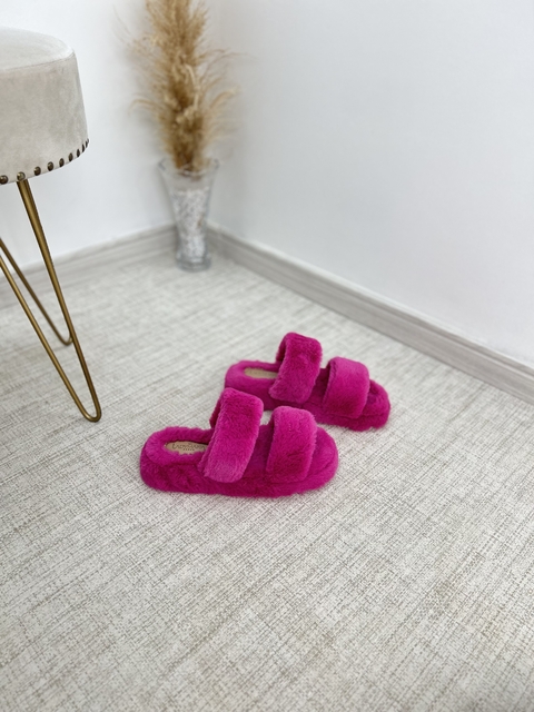 Chinelo Fluffy 2 Tiras pink - comprar online