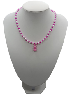 Collar Perla con Osito Plástico - comprar online