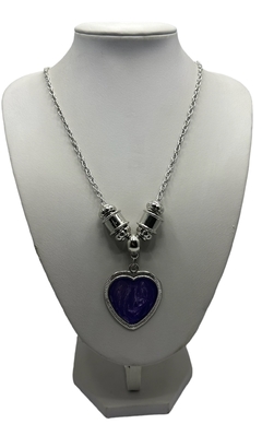 Collar Largo con Corazon Esmaltado - comprar online