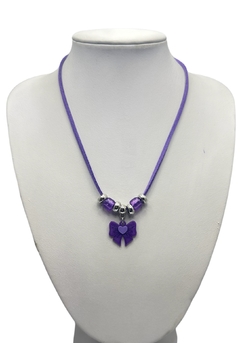 Collar Gamuza Moño de Colores - comprar online