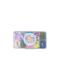 Kit Set Estuche 10 casilleros para Armar Bijouterie Infantil - Accesorios de Moda Aramel