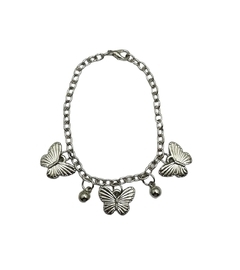 Pulsera Cadena con Mariposa Plateadas