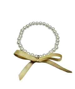 Pulsera Perla Moño Cinta