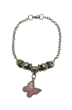 Pulsera Cadena con Mariposa Esmaltada