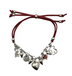 Pulsera Gamuza con Cadena y Dijes - comprar online