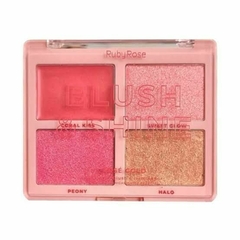 PALETA DE BLUSH E ILUMINADOR RUBY ROSE - comprar online