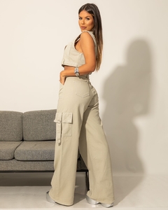CALÇA WIDE CARGO FIVELAS - comprar online