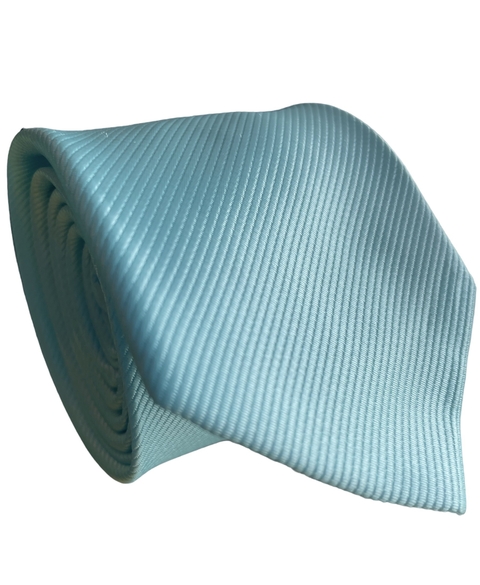 GRAVATA SLIM AZUL CHÁ- 6cm