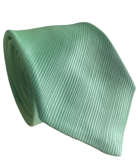 GRAVATA SLIM VERDE MENTA LISTRAS - 6cm