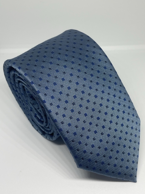 GRAVATA ITALIANA AZUL PETROLEO E PRETO