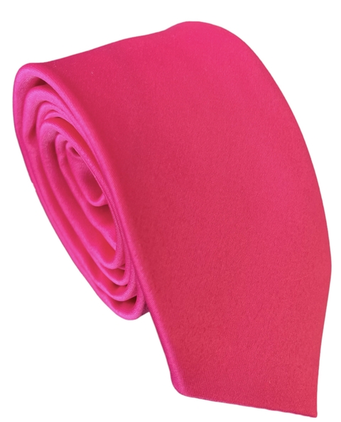 GRAVATA SEMI SLIM ROSA PINK - 7cm