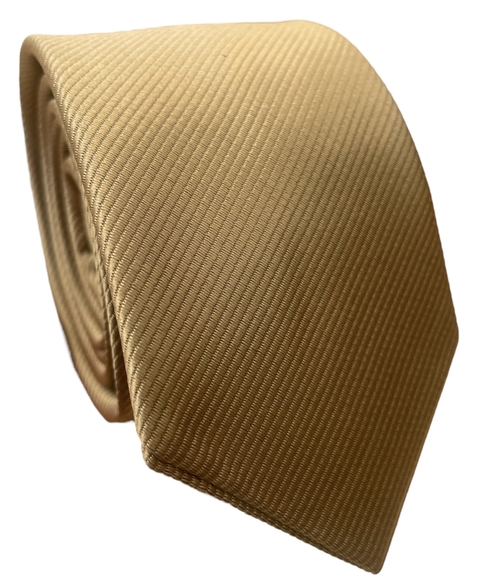 GRAVATA SLIM OURO ENVELHECIDO - 6cm