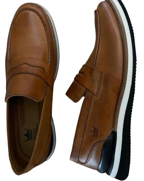 SAPATO CASUAL DUBLIN CARAMELO - DOM LEANDRO